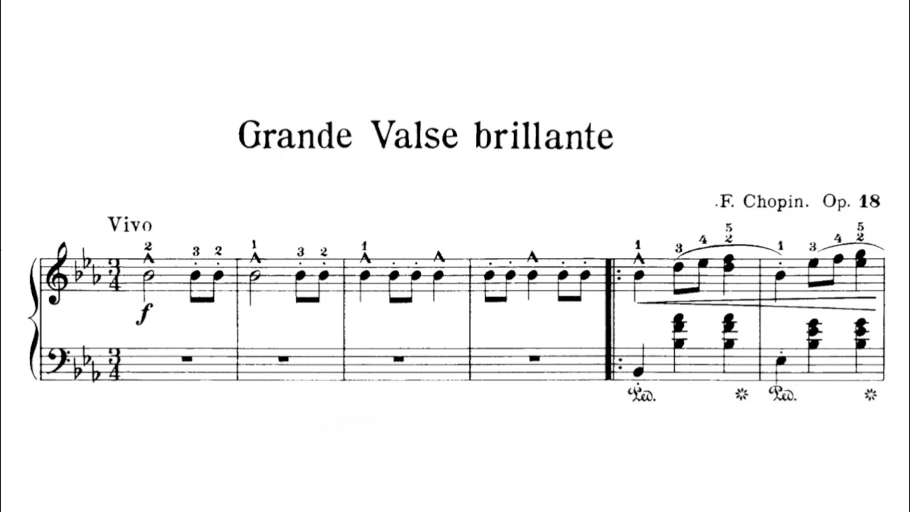 Rachmaninoff plays Chopin - Grande Valse Brillante in E-Flat Major, Op. 18