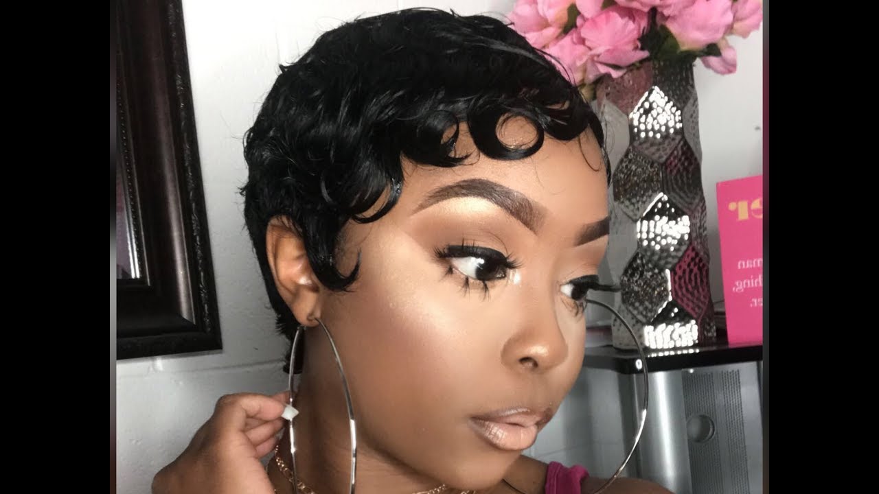 Короткий парик Bomb Finger Wave! Коллекция Janet MOMMY, парик из натуральных волос