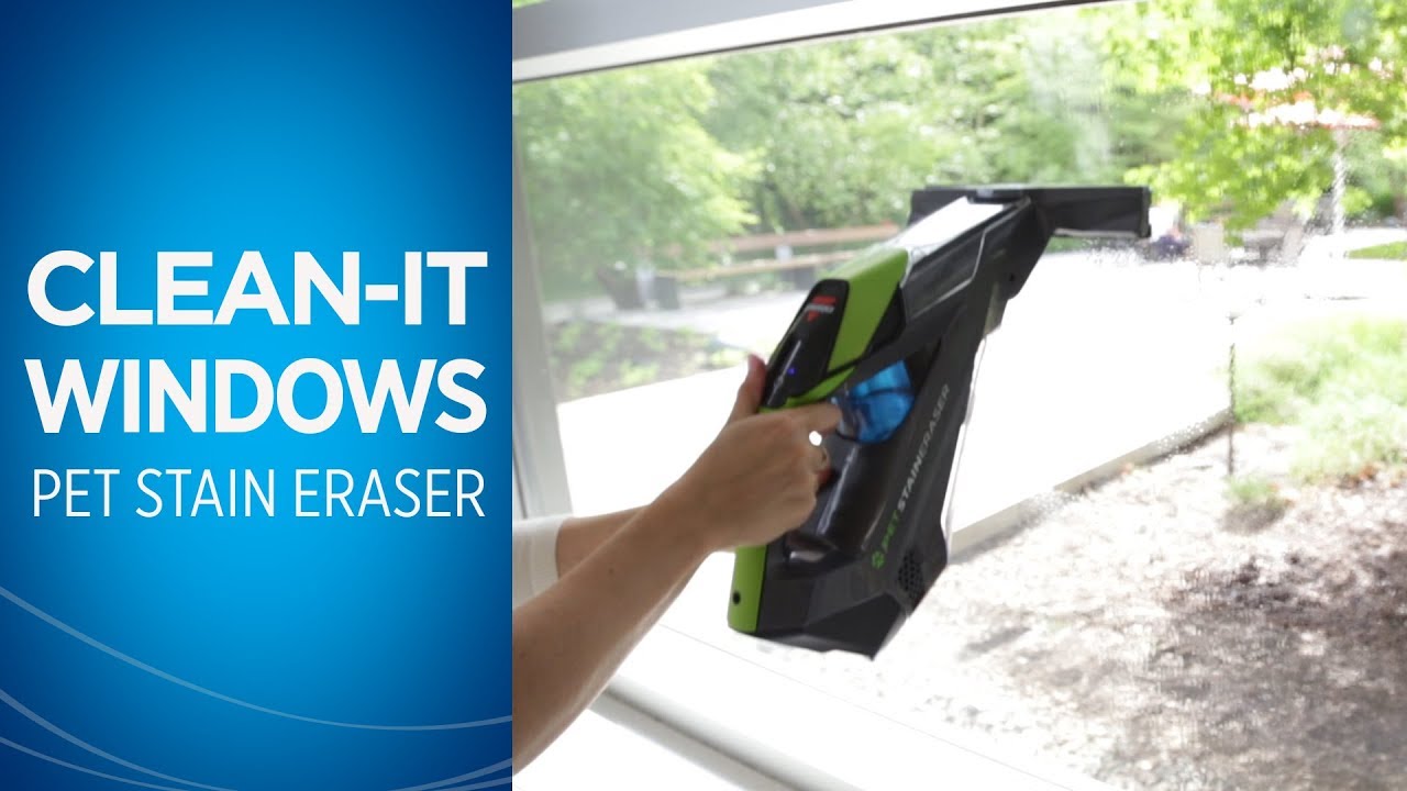 How do I clean windows with my Pet Stain Eraser™?