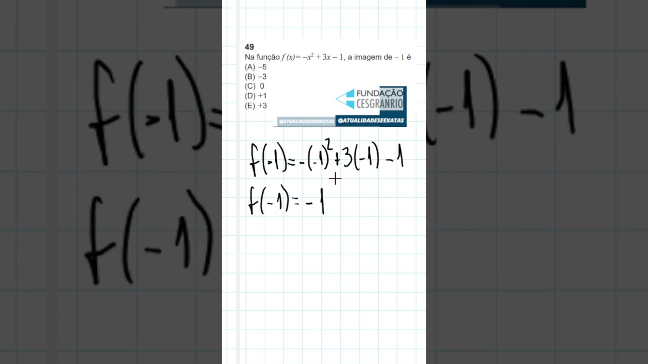 CESGRANRIO - ОБРАЗ - ФУНКЦИЯ #math #cesgranrio #petrobras