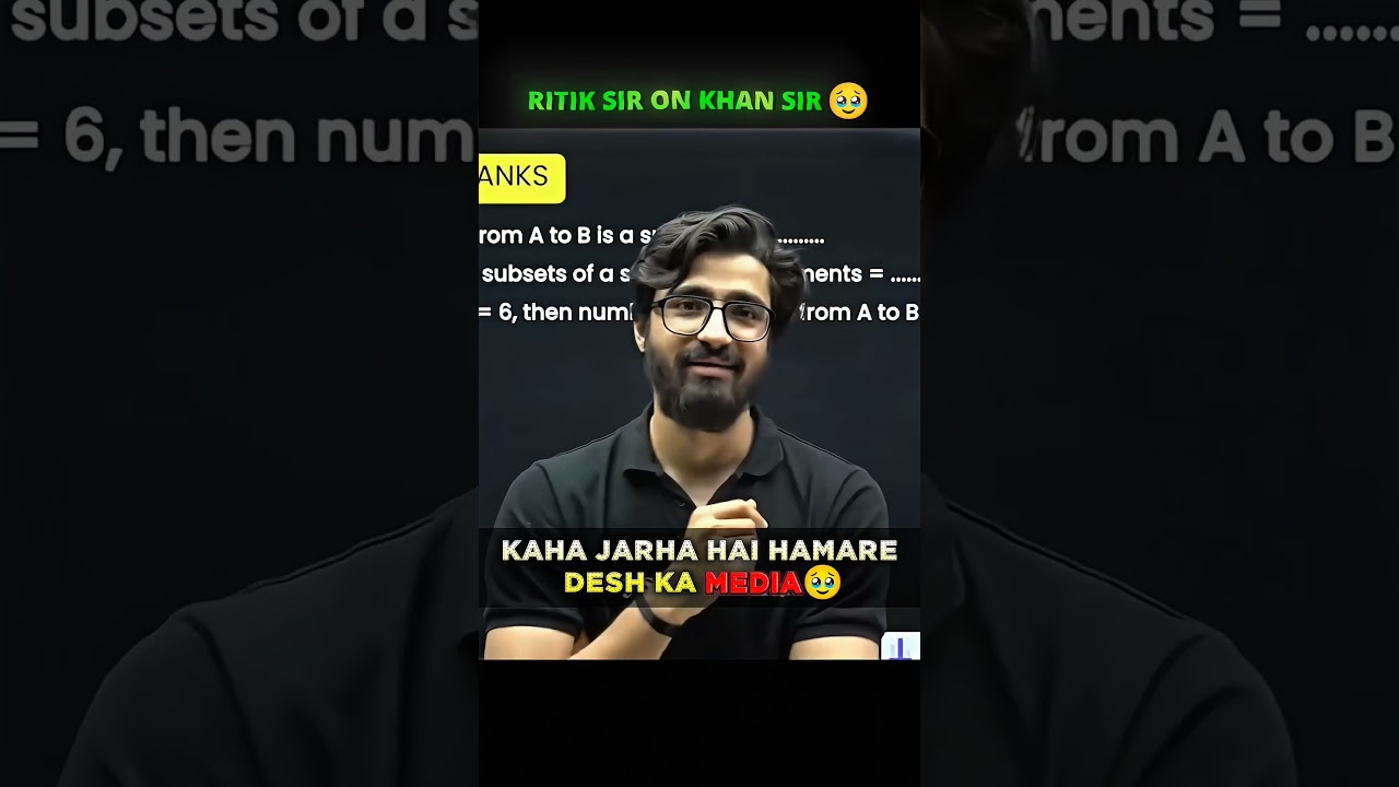 Ritik Sir on Khan Sir news🥹#viral #ytshorts #motivation #reality #ritiksir #emotional