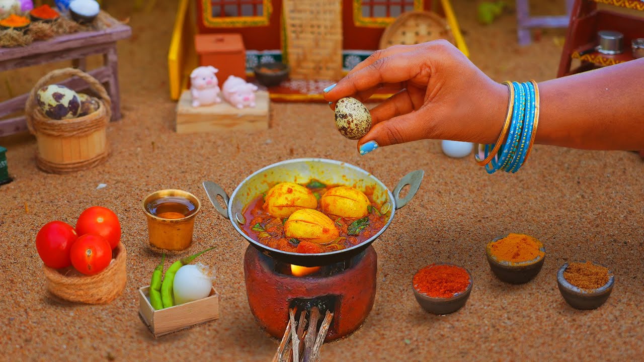 Miniature Roasted Egg Masala Curry | Egg Curry Recipe