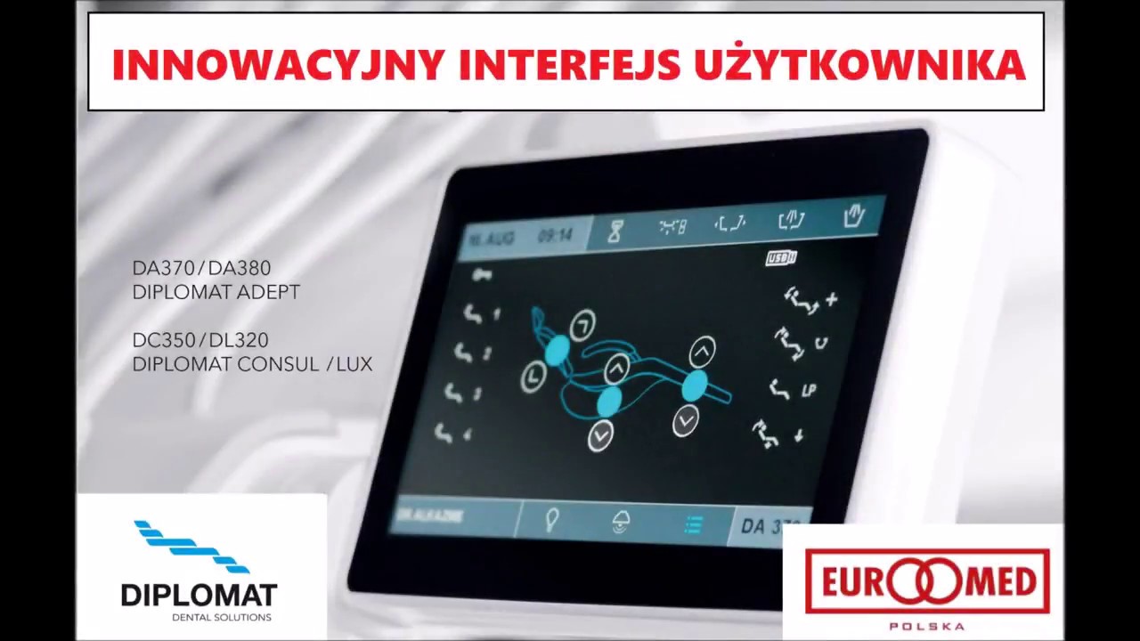 Kolorowy szklany wyświetlacz - unity stomatologiczne Diplomat Dental | Eur-Med Polska