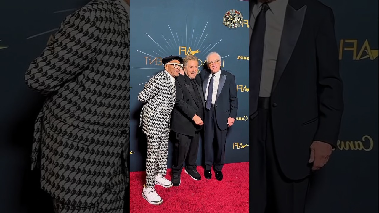 Robert De Niro & Al Pacino with Spike Lee  cinema legends in one frame 🎬✨