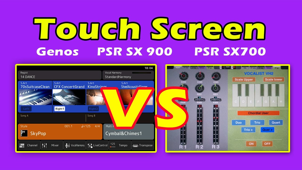Touch screen on Genos, Psr SX700 and Psr SX900 - touch me softly