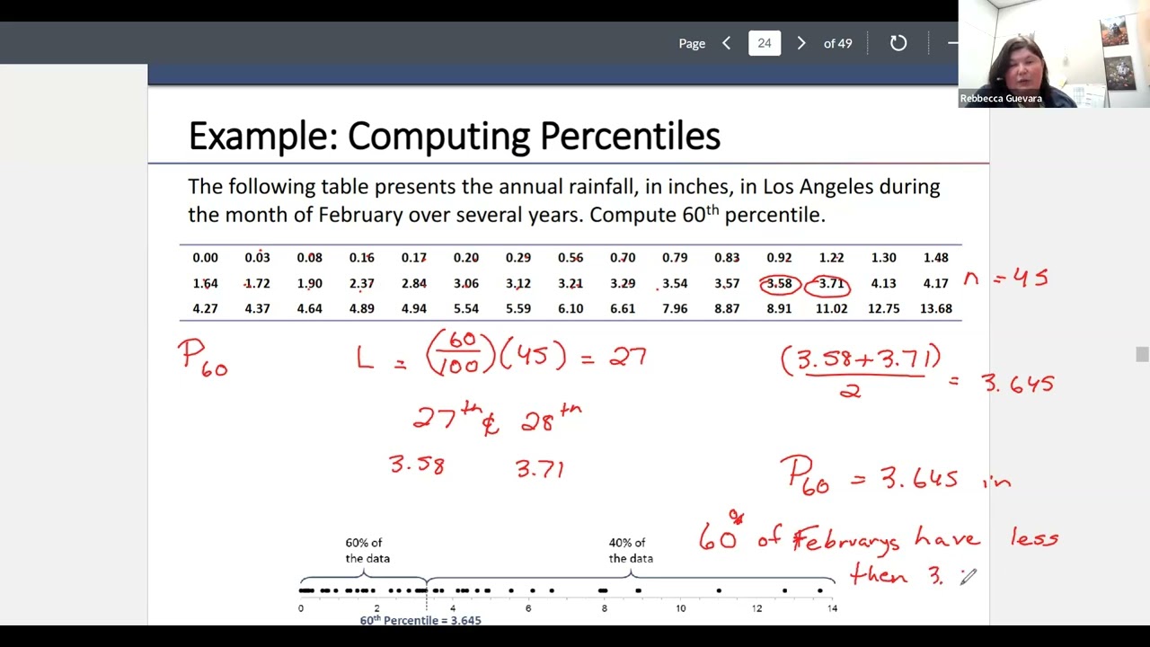 Navidi Stats: Section 3.3 - Percentiles