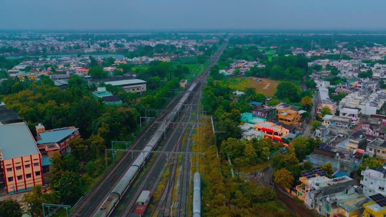 Anand, Gujarat, India. Aerial 4K Drone view.