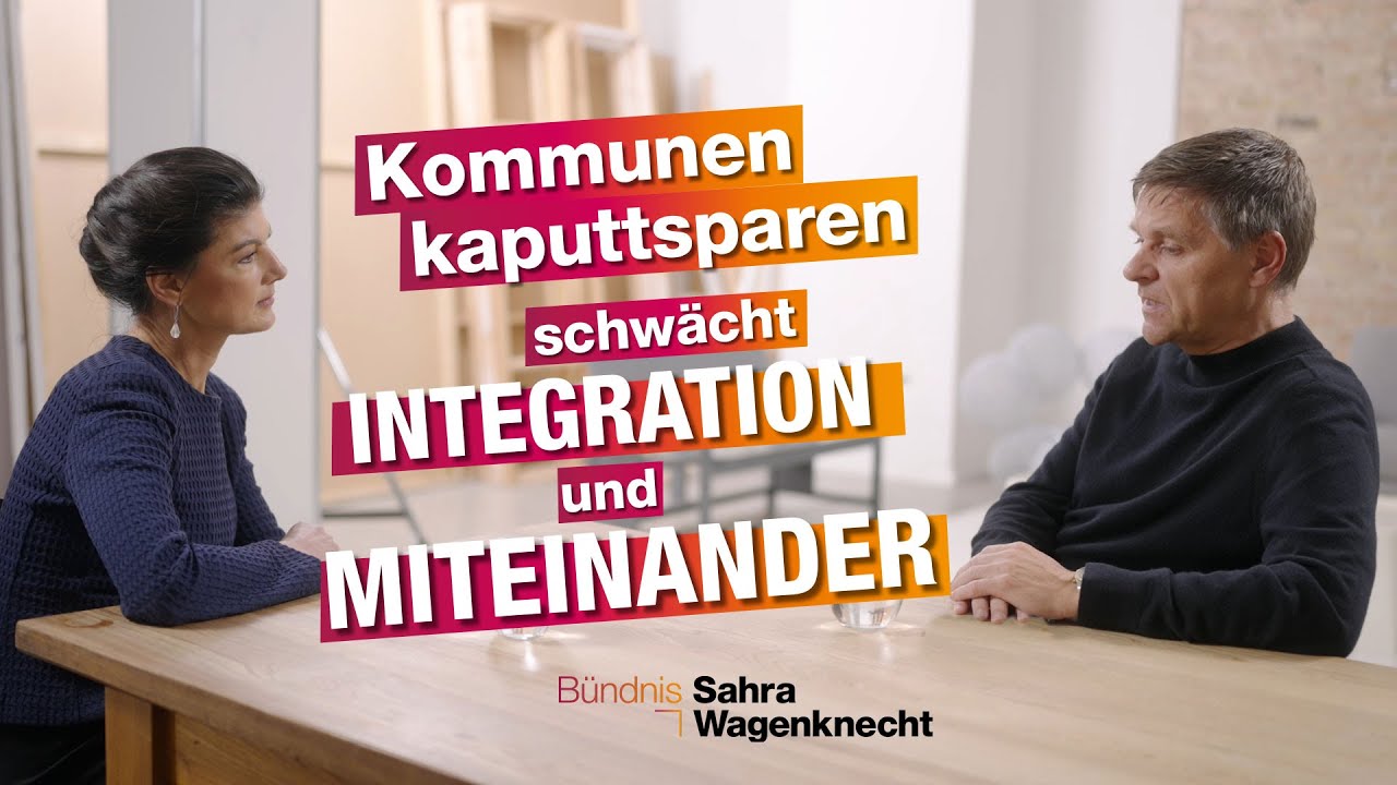Ex-Fu&szlig;ballmanager und BSW-Spitzenkandidat Oliver Ruhnert im Gespr&auml;ch mit Sahra Wagenknecht