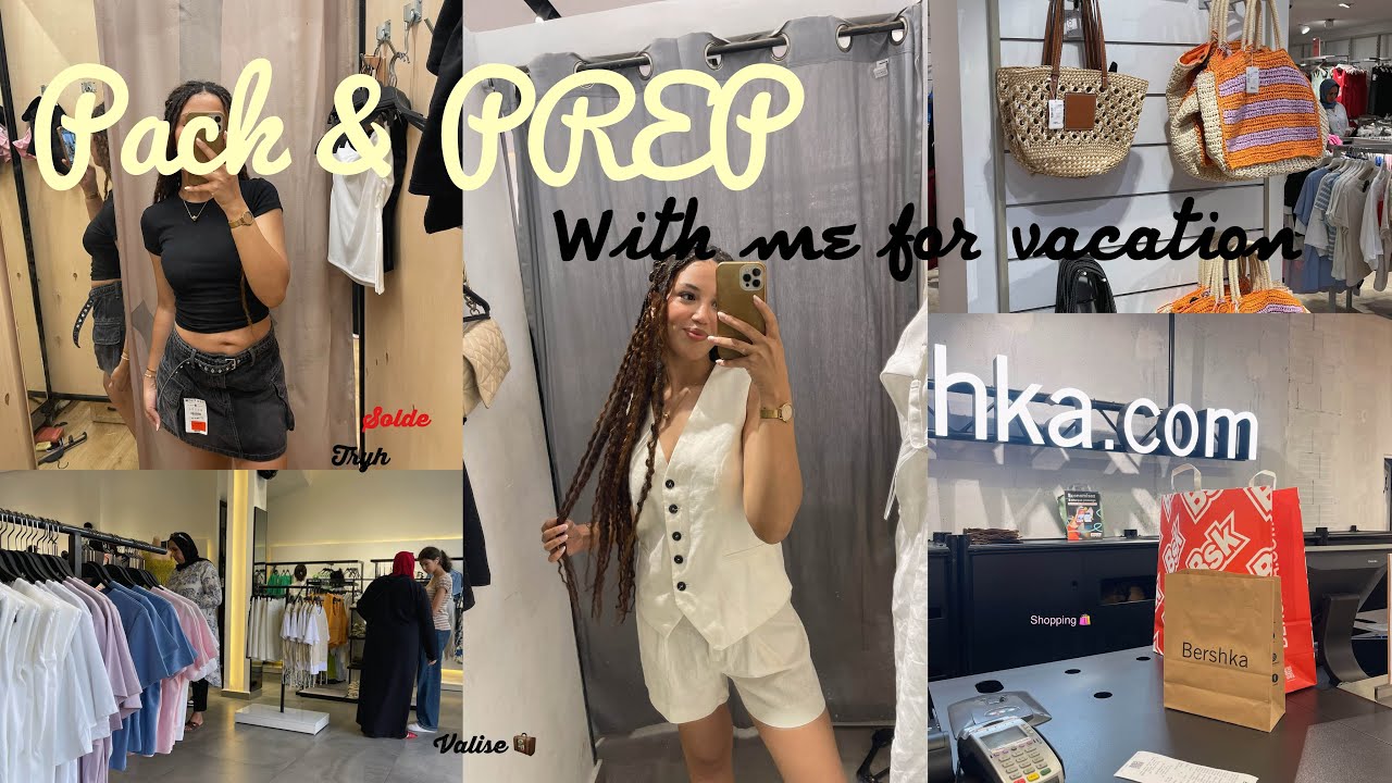 Pack &prep with me ☀️ : أخيرا غنسافر ، أجيو جمعو معايا الحوايج و نوجدو لتسافيرة 🌸💅🏼🎀