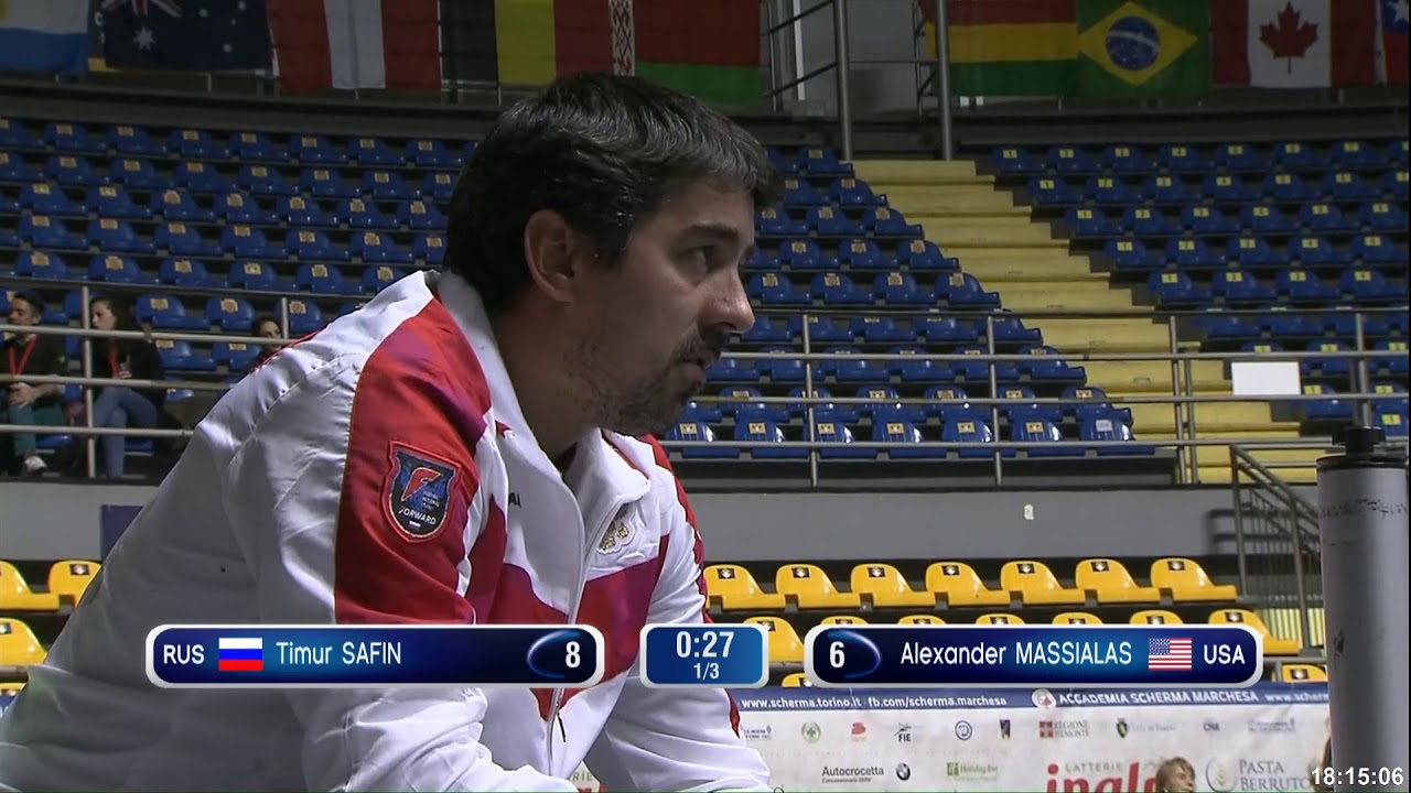 2018 134 M F Individual TURIN ITA GP Final podium SAFIN RUS vs MASSIALAS USA