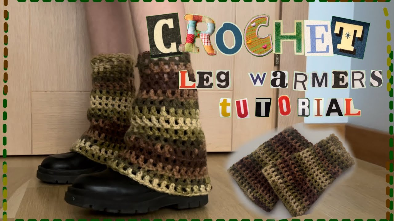 Cute leg warmers crochet tutorial 🧶 ⋆˚꩜｡