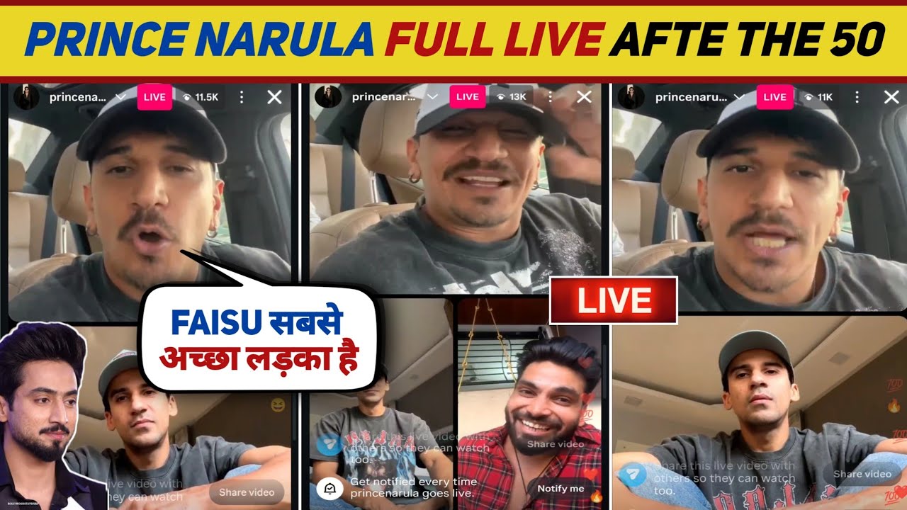Prince Narula Full Instagram LIVE VIDEO After The 50  | Prince Narula , Adnaan07 , Mr Faisu , Rajat