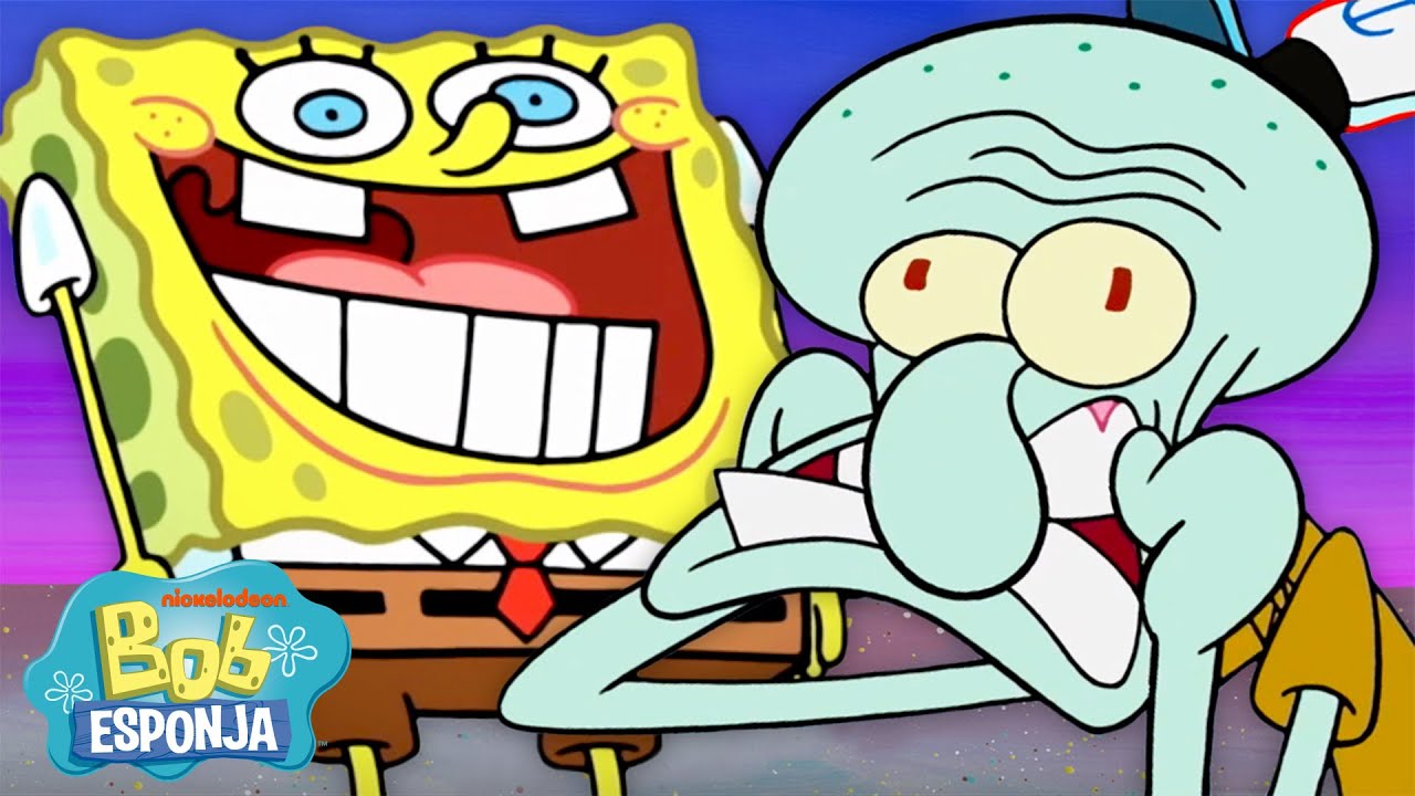 Bob Esponja | Calamardo deseando que Bob Esponja SE CALLE por 60 Minutos Seguidos | Español