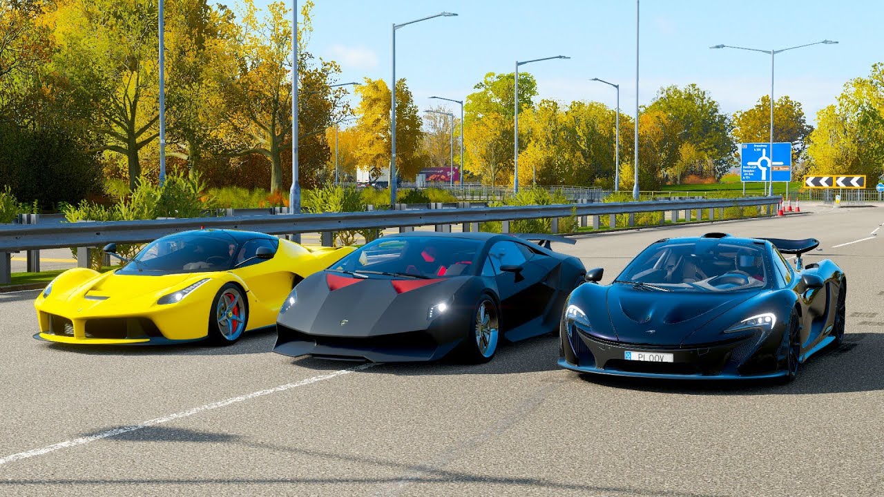 Forza Horizon 4 Drag race: Sesto Elemento (Maxed out) vs LaFerrari vs McLaren P1