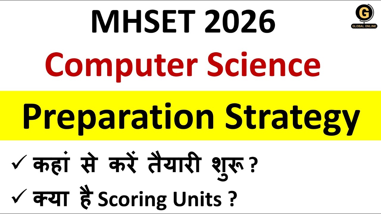 MH SET Computer Science Most Scoring Units | Paper Pattern for MHSET 2026 |