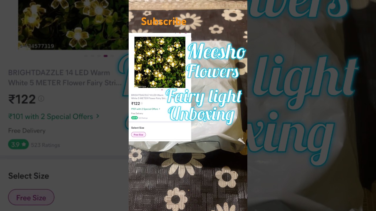 Bright Dazzle 14 LED flower, fairy light unboxing 