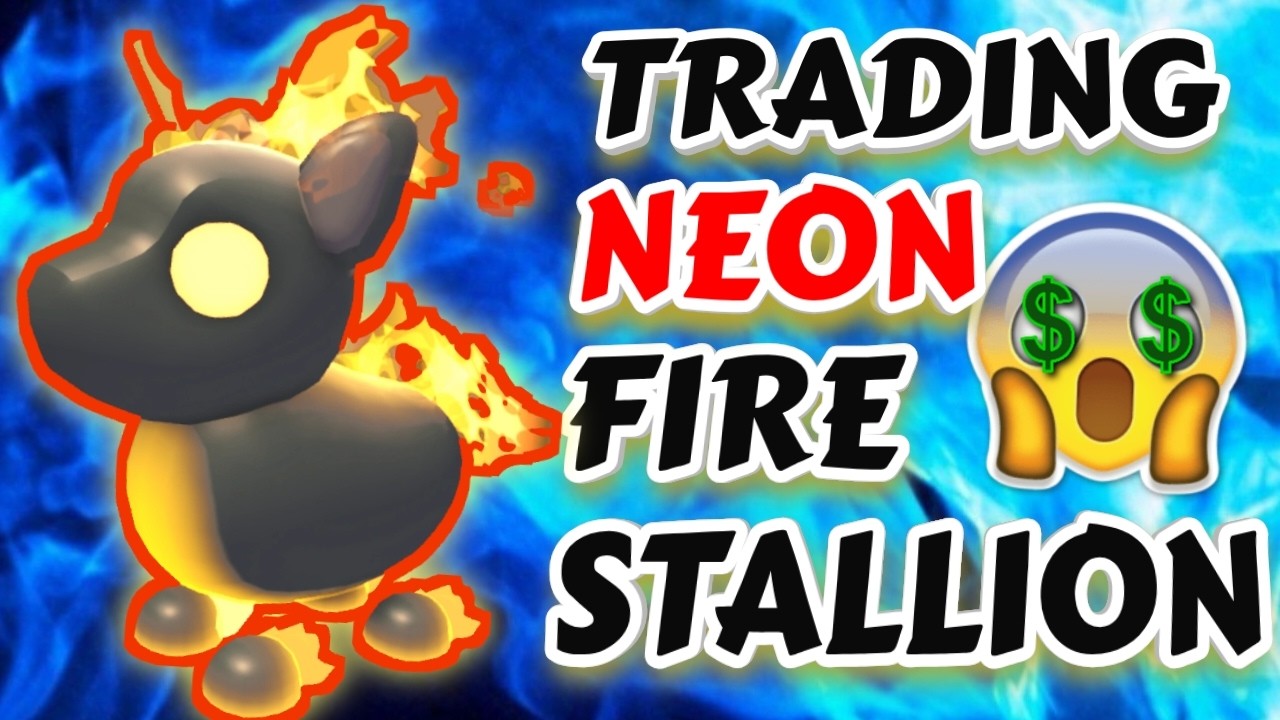 NEON FIRE STALLION TRADING VALUE IN ADOPT ME! #adoptme