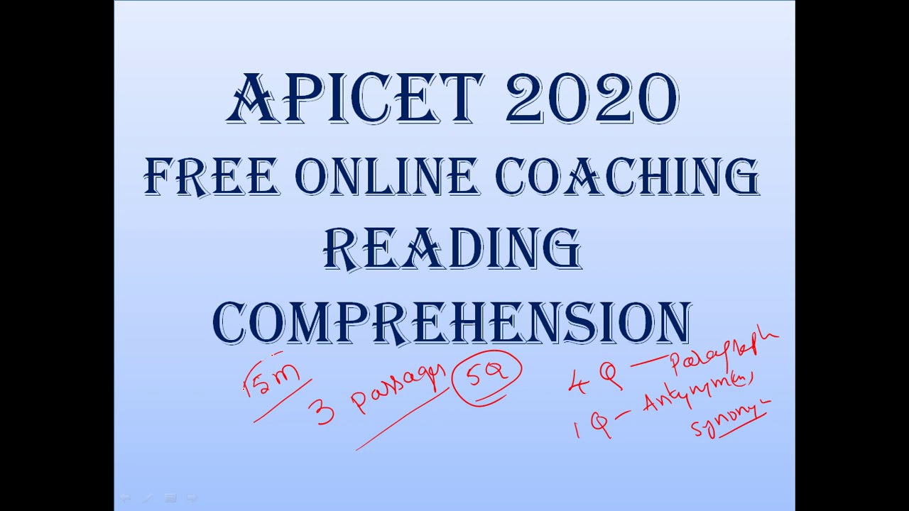 APICET  READING COMPREHENSION