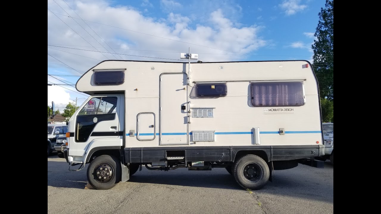 Sold: Off-Road Camper Overland Isuzu ELF 1990 Turbo-Diesel 4X4 solid front rear axles