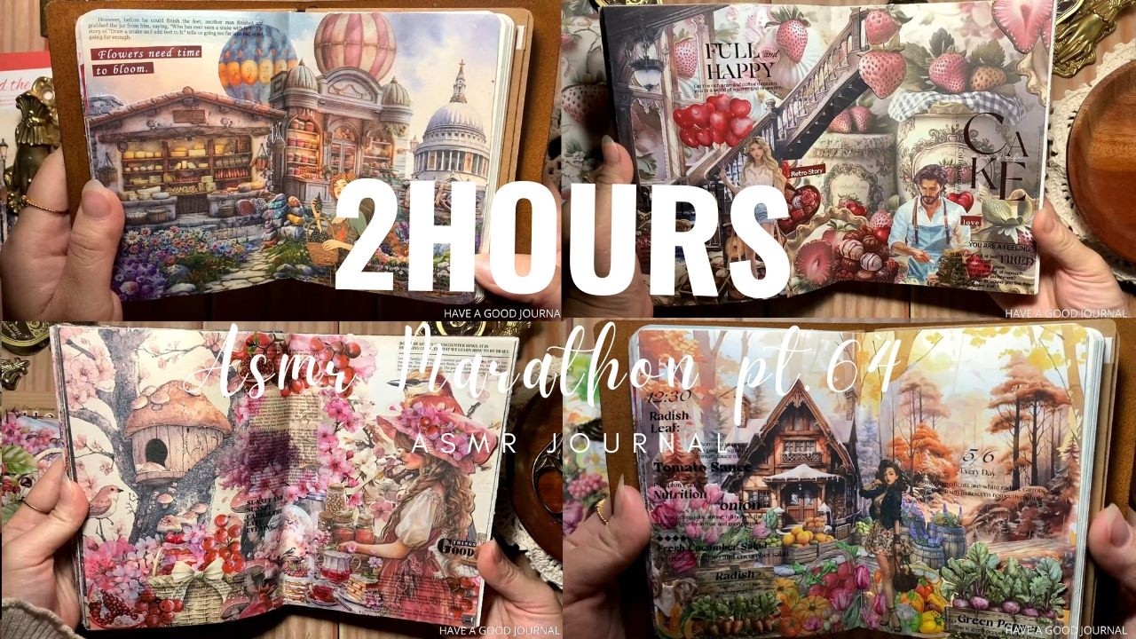 ASMR  Journal Marathon pt64 | 2HOURS | Have a good journal