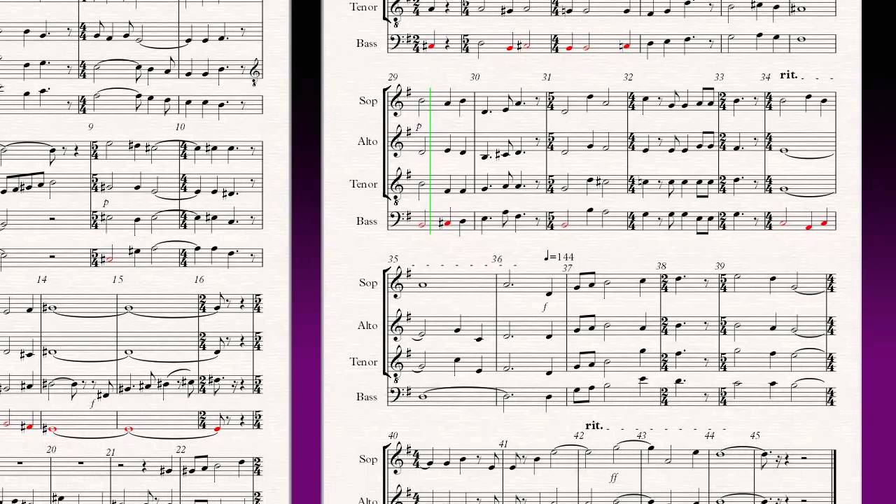 my spirit sung all day finzi bass line