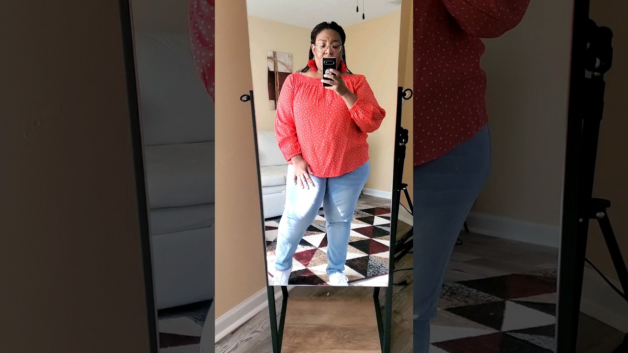 Maurices Blouse & Walmart Sneakers | Outfit of the Day  #shorts #fashionblogger #plussizefashion