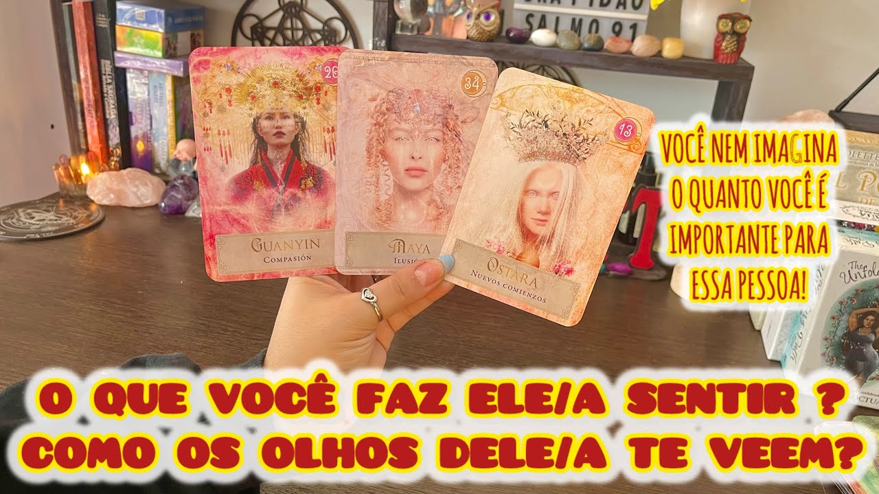 😍O QUE VOCÊ FAZ ELE/A SENTIR ? COMO OS OLHOS DELE/A TE VEEM? Tarot amor/leitura de tarô online