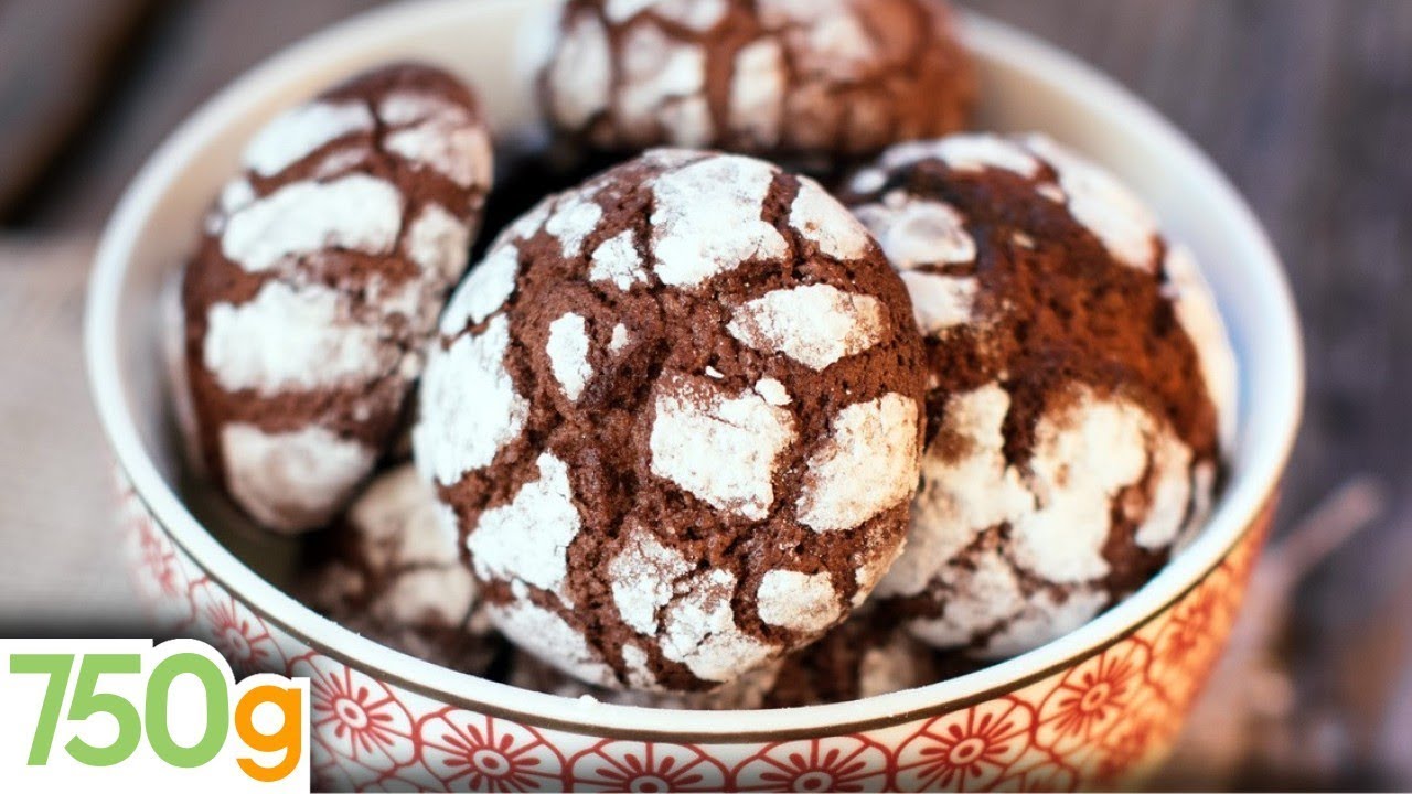 Recette des Biscuits craquelés au chocolat ou Crinkles - 750g