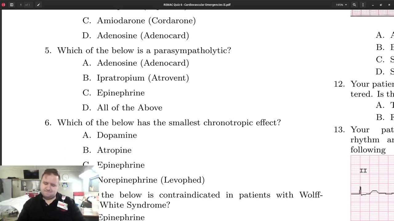 EVEN MORE NYC REMAC Paramedic Cardiology Practice Questions