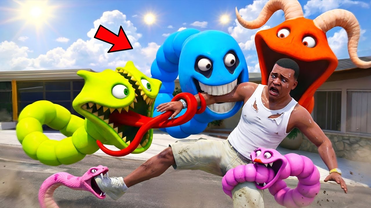 FRANKLIN GOT ATTACKED BY GIANT HUNGRY WORMS IN GTA 5