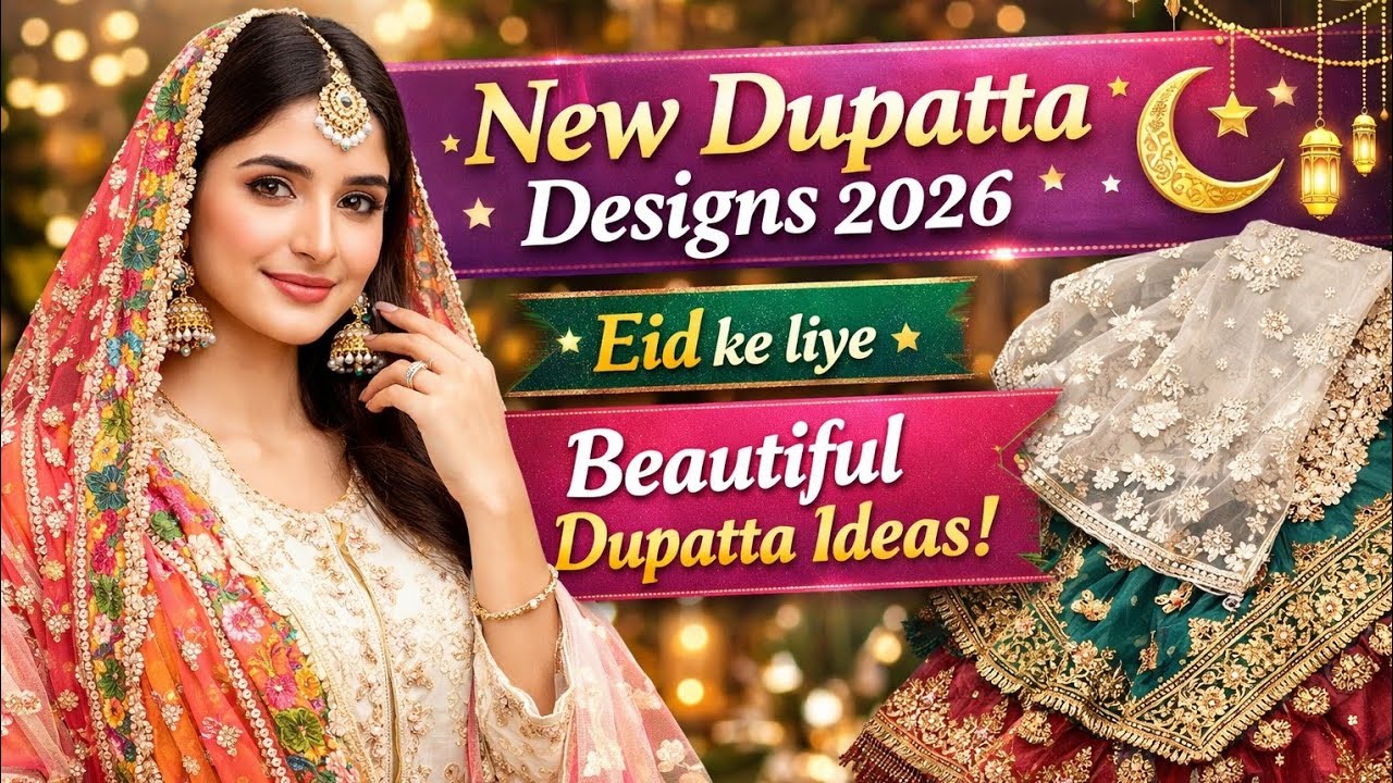 New Dupatta Designs 2026 | Eid ke liye Beautiful Dupatta Ideas