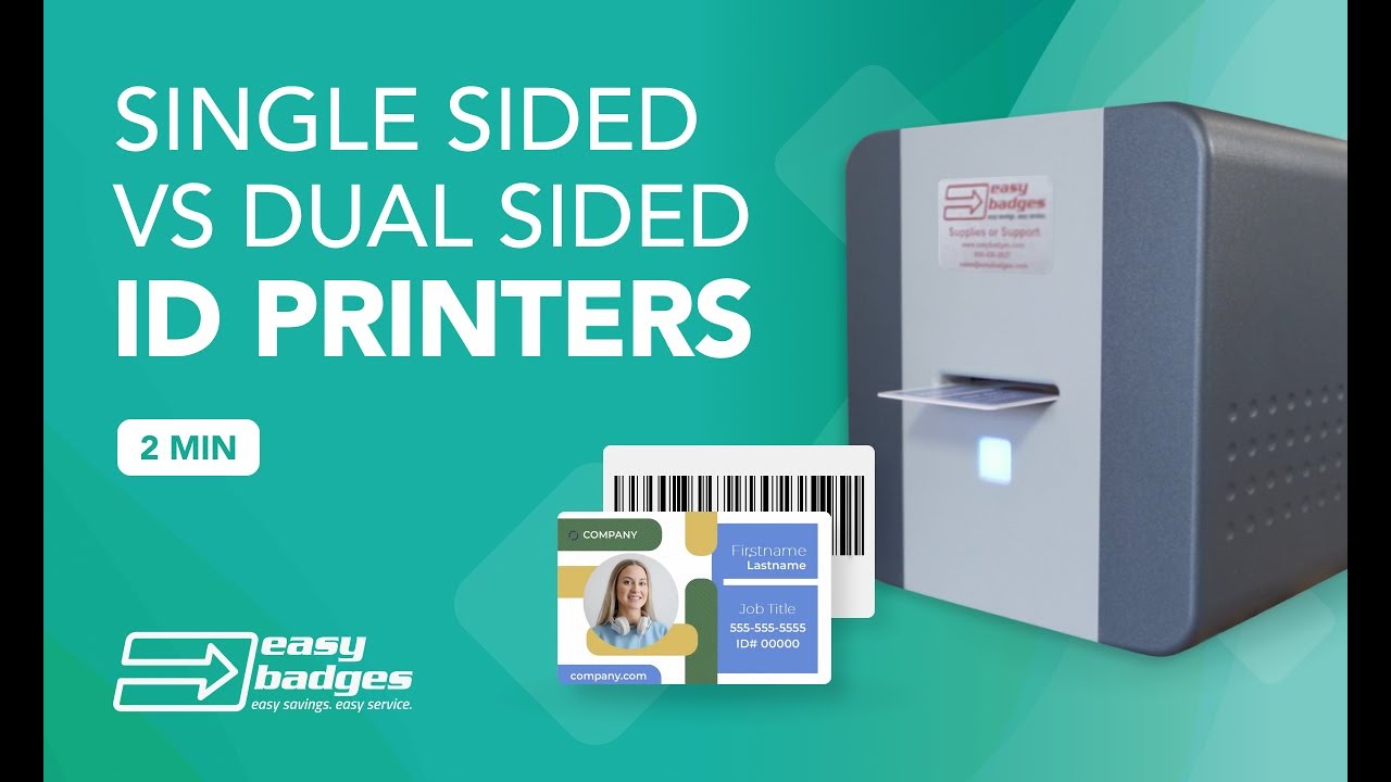 Single Sided vs Dual Sided ID Printers Explained | Easy Badges