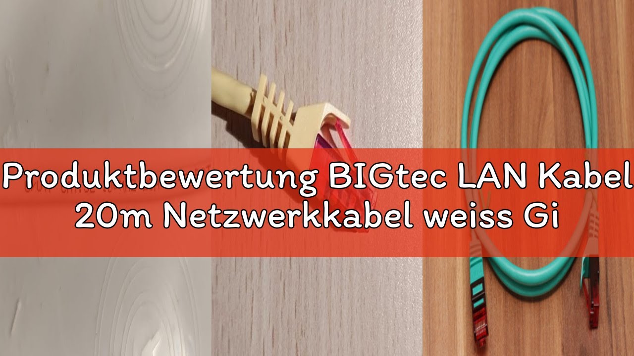 Produktbewertung BIGtec LAN Kabel 20m Netzwerkkabel weiss Gigabit Ethernet Kabel RJ45 Stecker Patchk