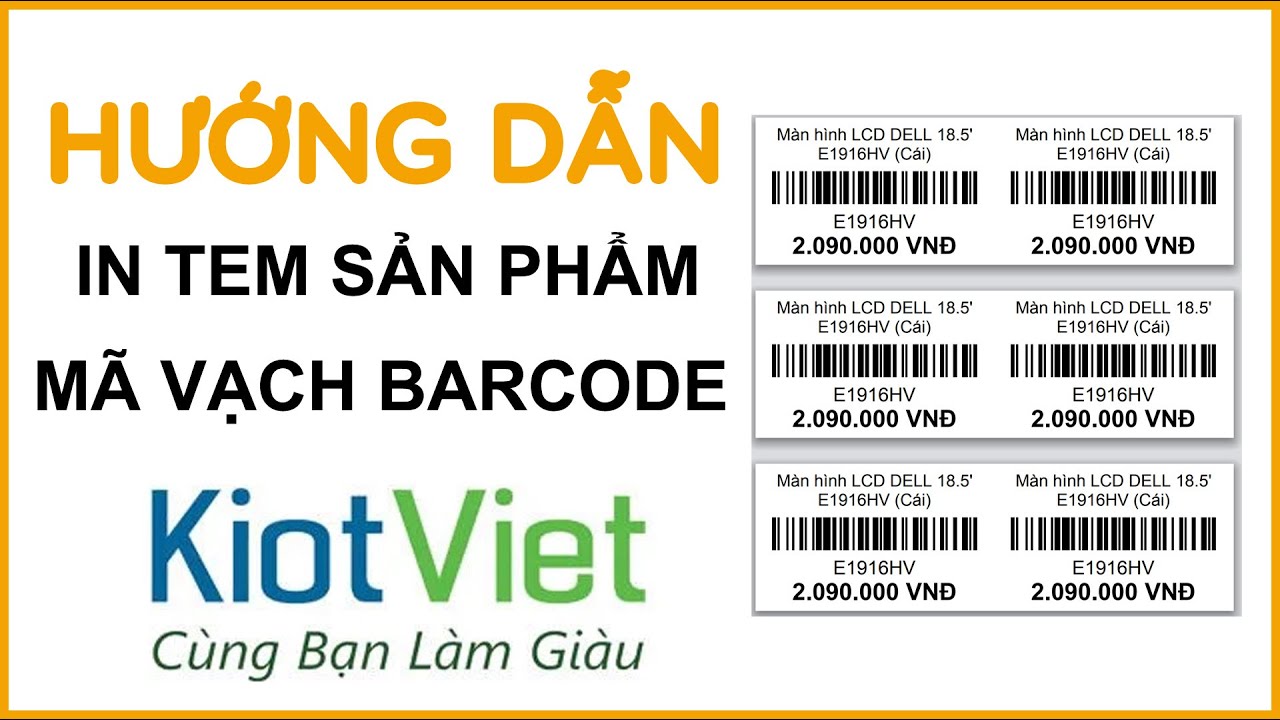 HƯỚNG DẪN IN TEM SẢN PHẨM TEM MÃ VẠCH MINICODE KIOTVIET BẰNG MÁY IN NHIỆT VỚI TEM 35X22MM