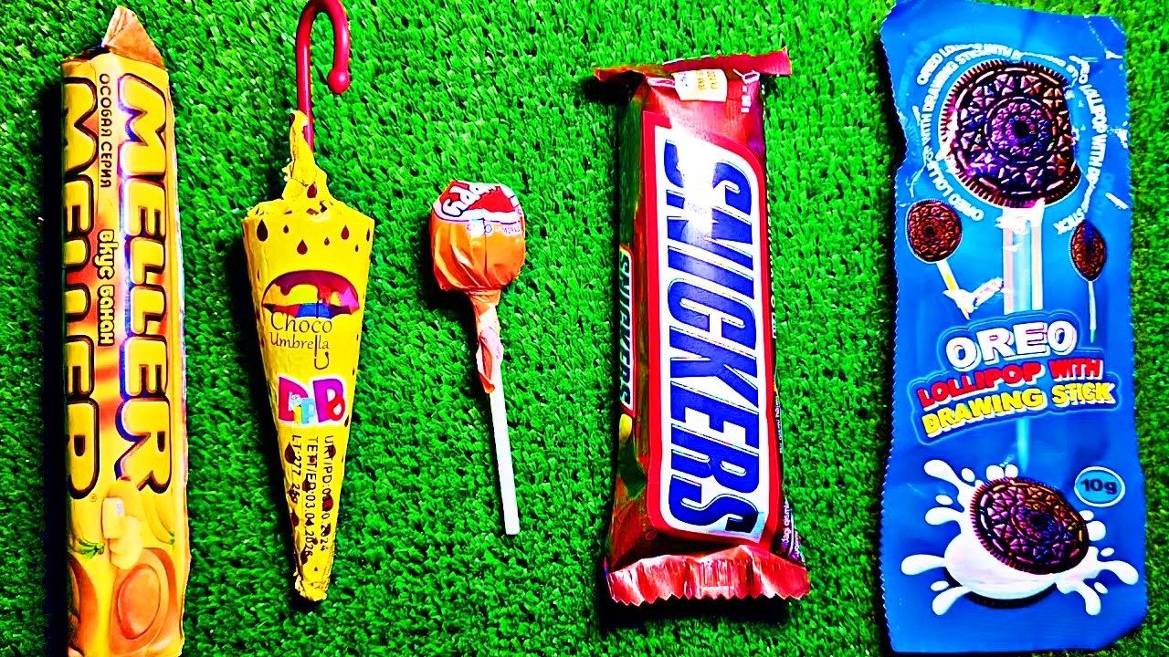 Satisfying Video ASMR Lollipops Candy and Giant Gummy Candy Cutting Video ASMR Opening Candy Video