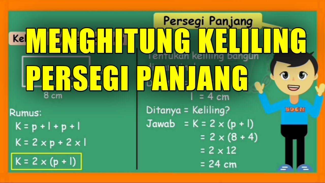 Cara Menghitung Keliling Persegi Panjang