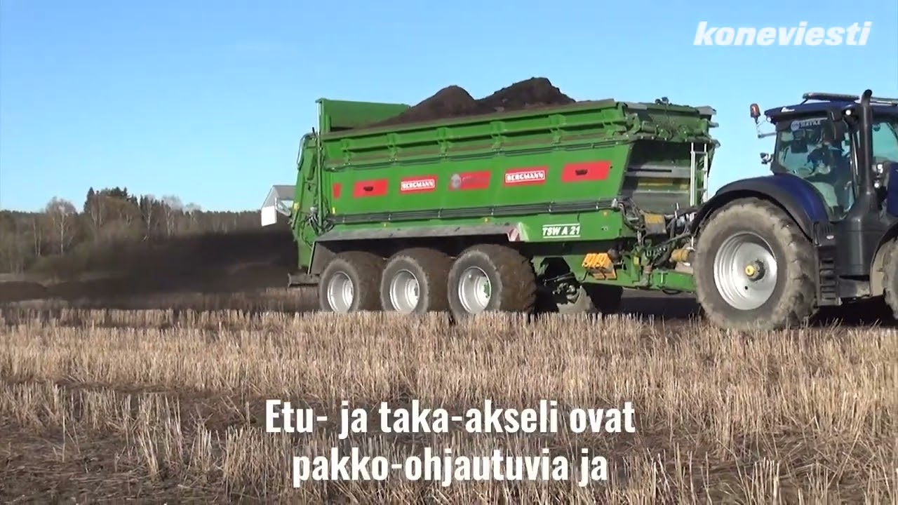 Koneviesti seurasi lannanlevitystä Bergmannin Isobus-yhteensopivalla vaunulla