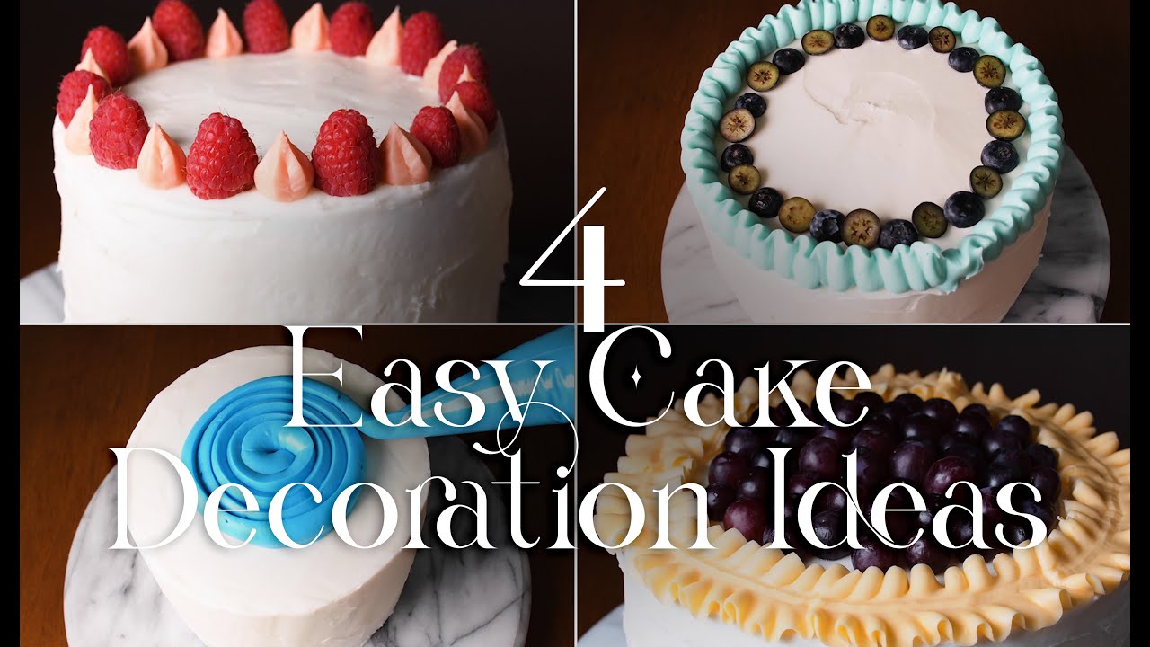 4 Easy Cake Decoration Ideas - No Piping Tip Required!
