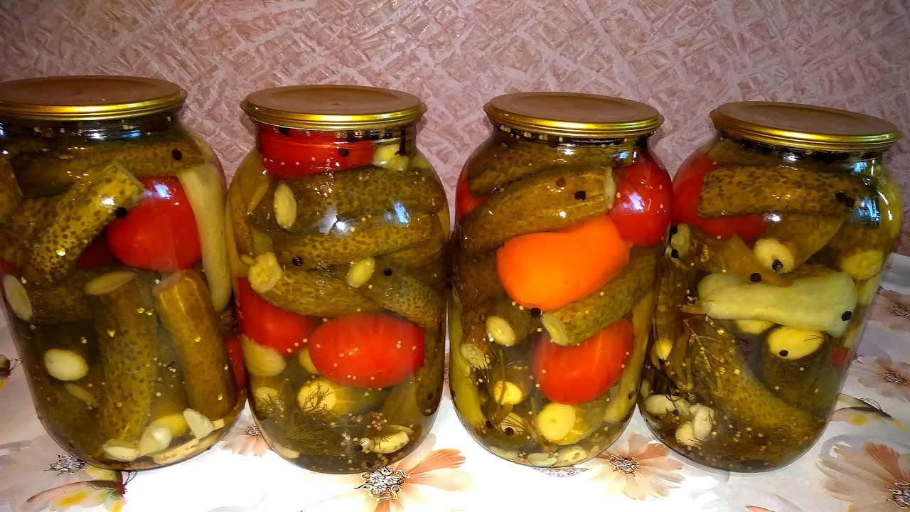 Самое ВКУСНОЕ  ассорти - помидоры и огурцы  //  Попугай