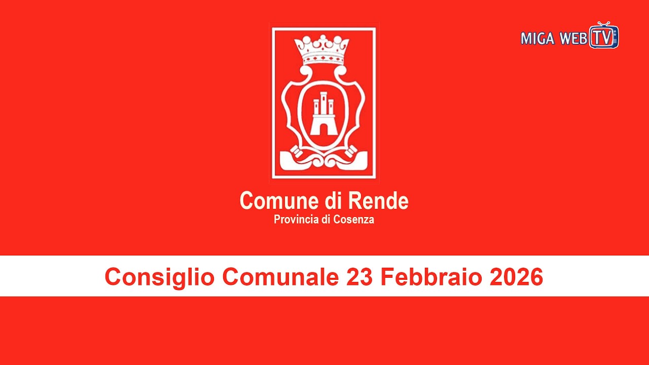 Rende (CS) - Consiglio Comunale 23 Febbraio 2026