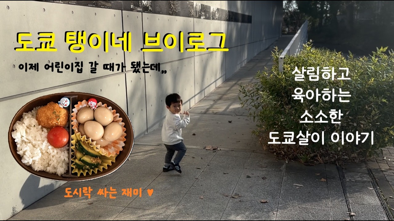 도쿄일상 브이로그┃ 도쿄에서의 살림과 육아_ 도시락, 산책, 요요기공원, 어린이집에 안가는 이유