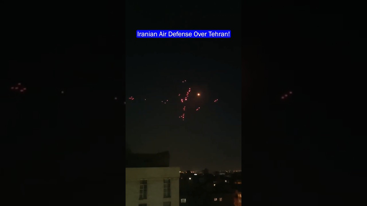 Iranian Air Defense Fires at Israeli Drones Over Tehran!