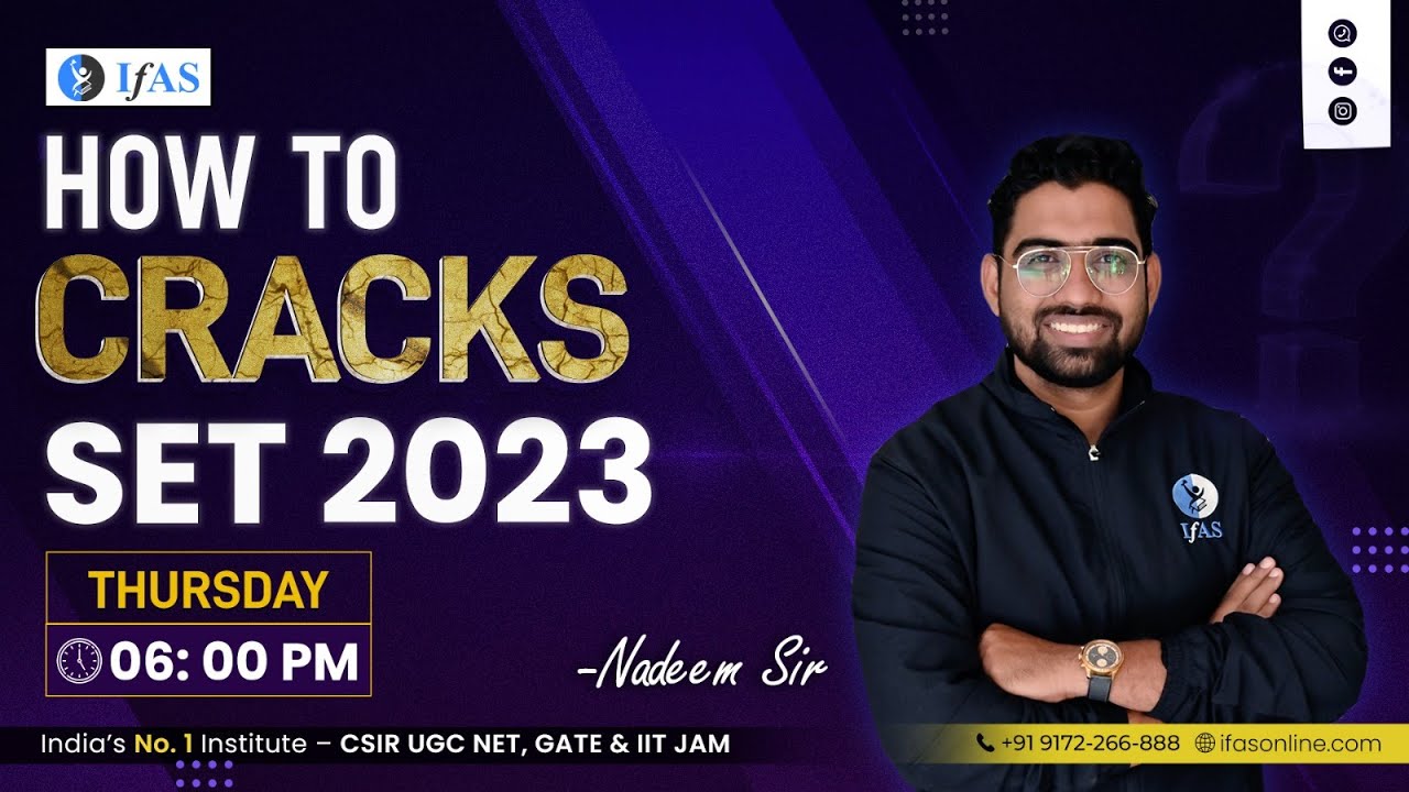 How to Cracks SET 2023 | IFAS