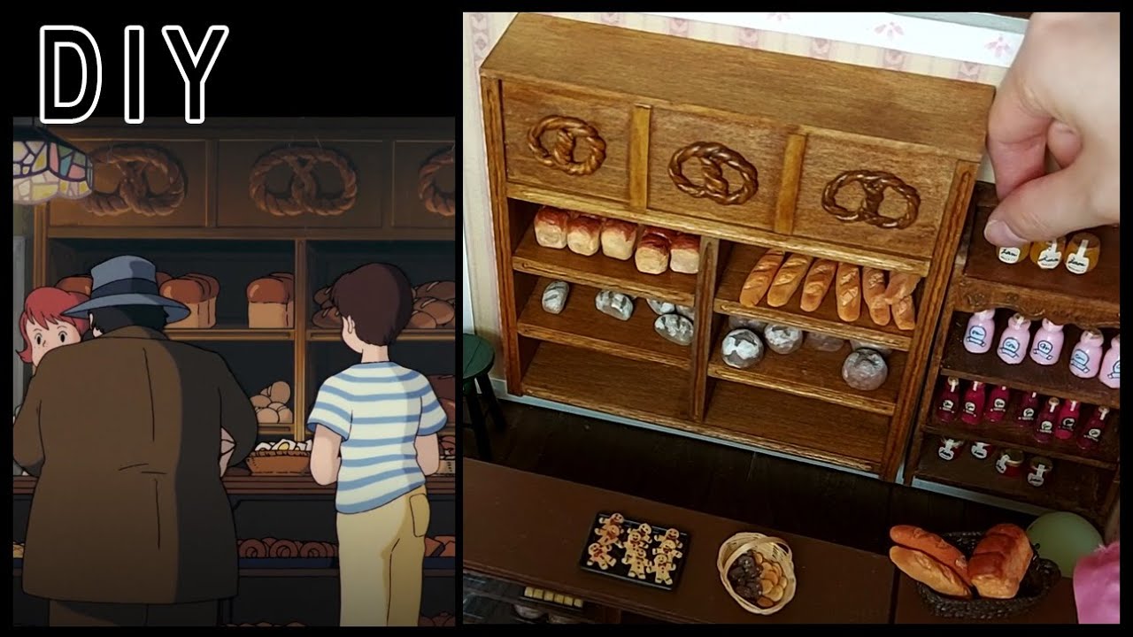 DIY Miniature Bakery Shelf with Pretzel Deco from Kiki's Delivery Service
