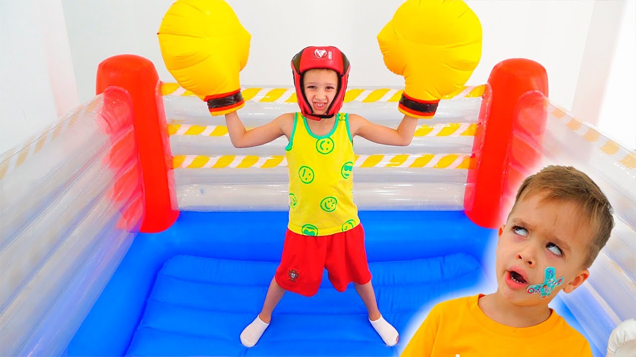 Vlad and Niki play sports and want to be strong - Funny stories for kids
