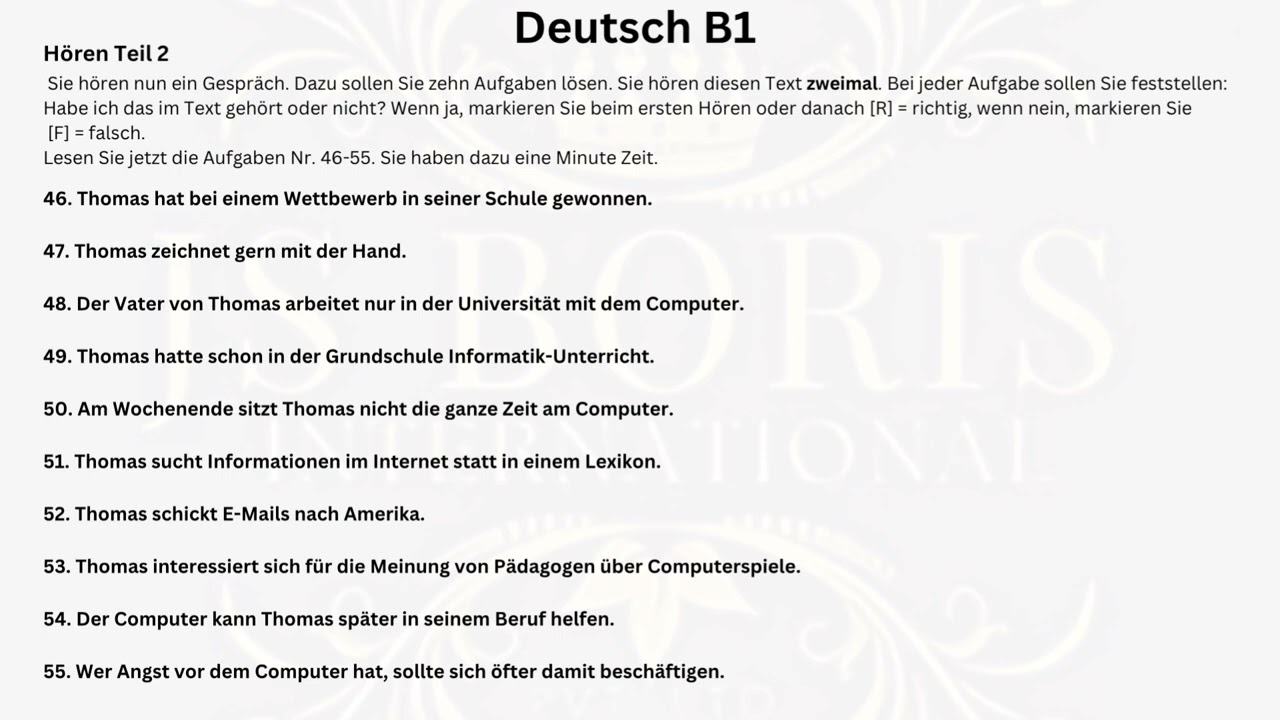 2024-2025 Latest Telc B1 new Pattern B1 Hören | Modalltest [4]|#telcprufüng Übungstest #TelcB1Hören