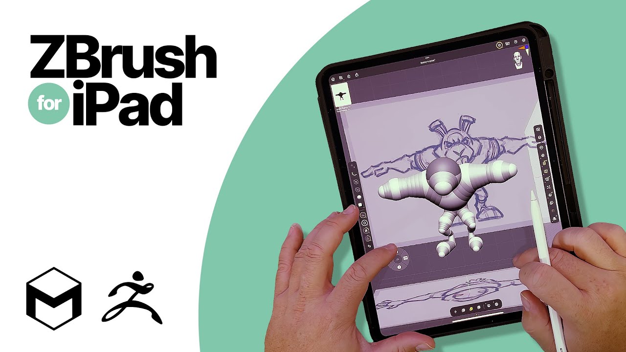 ZBrush для iPad 2024 — как смоделировать персонажа в позе T с помощью Z-сфер