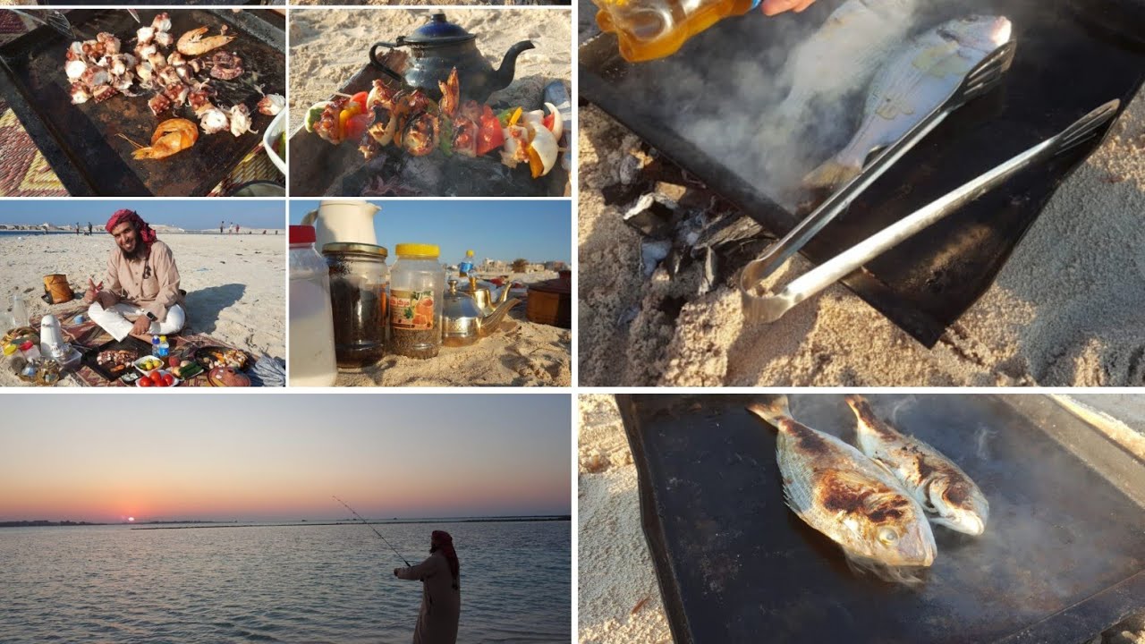 صيد السمك شاطئ مطروح العام من البحر الى الجمر⁦🛥️⁩😉👍🌹