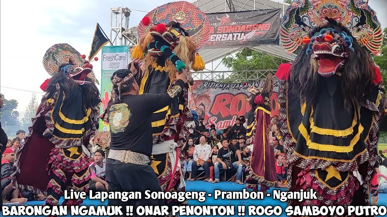 Rampak Barongan Ngamuk❗Jaranan ROGO SAMBOYO PUTRO Live Sonoageng Prambon Nganjuk