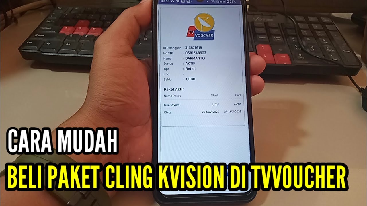 CARA BELI PAKET CLING KVISION DI APLIKASI TV VOUCHER//PROMO PAKET CILNG